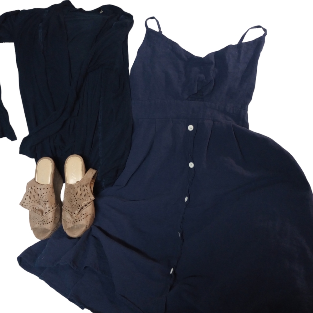 Dark sexy blue dress